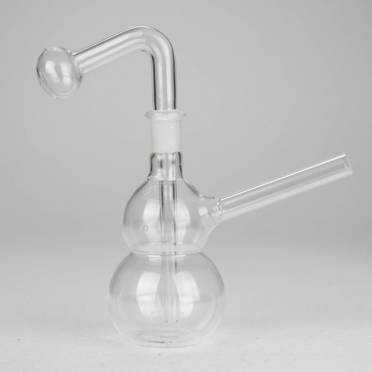 6" Snooper Double Ball Clear Bong Glass Bong HALLO GLASS