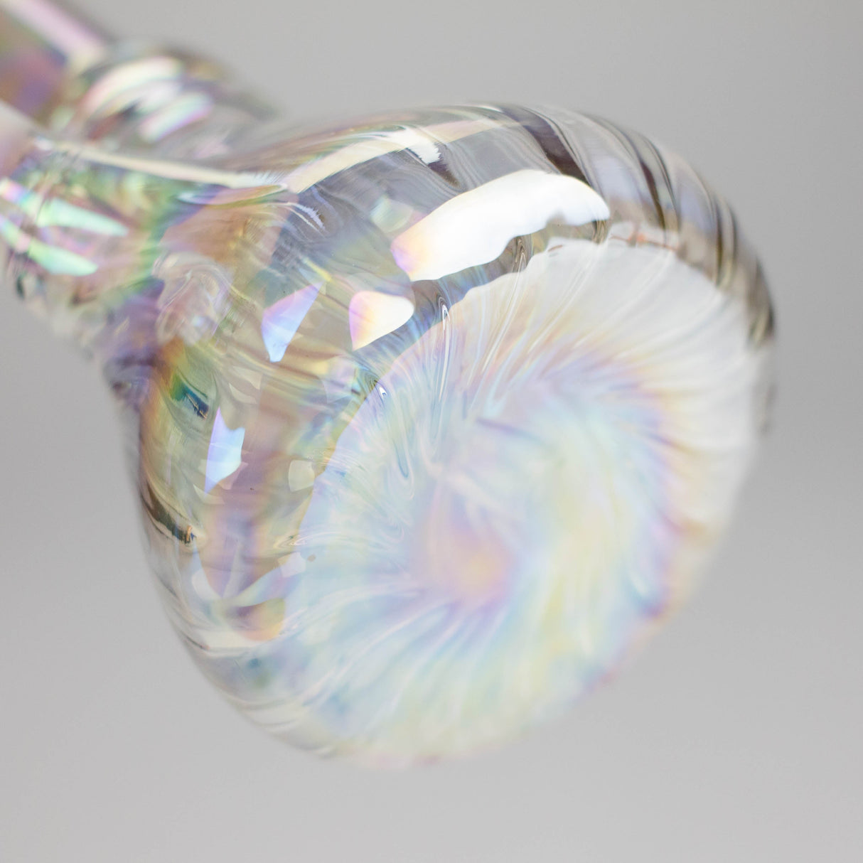 8" Shiny Beaker Bong Double Ring with Handle Slide, Glass Bong HALLO GLASS