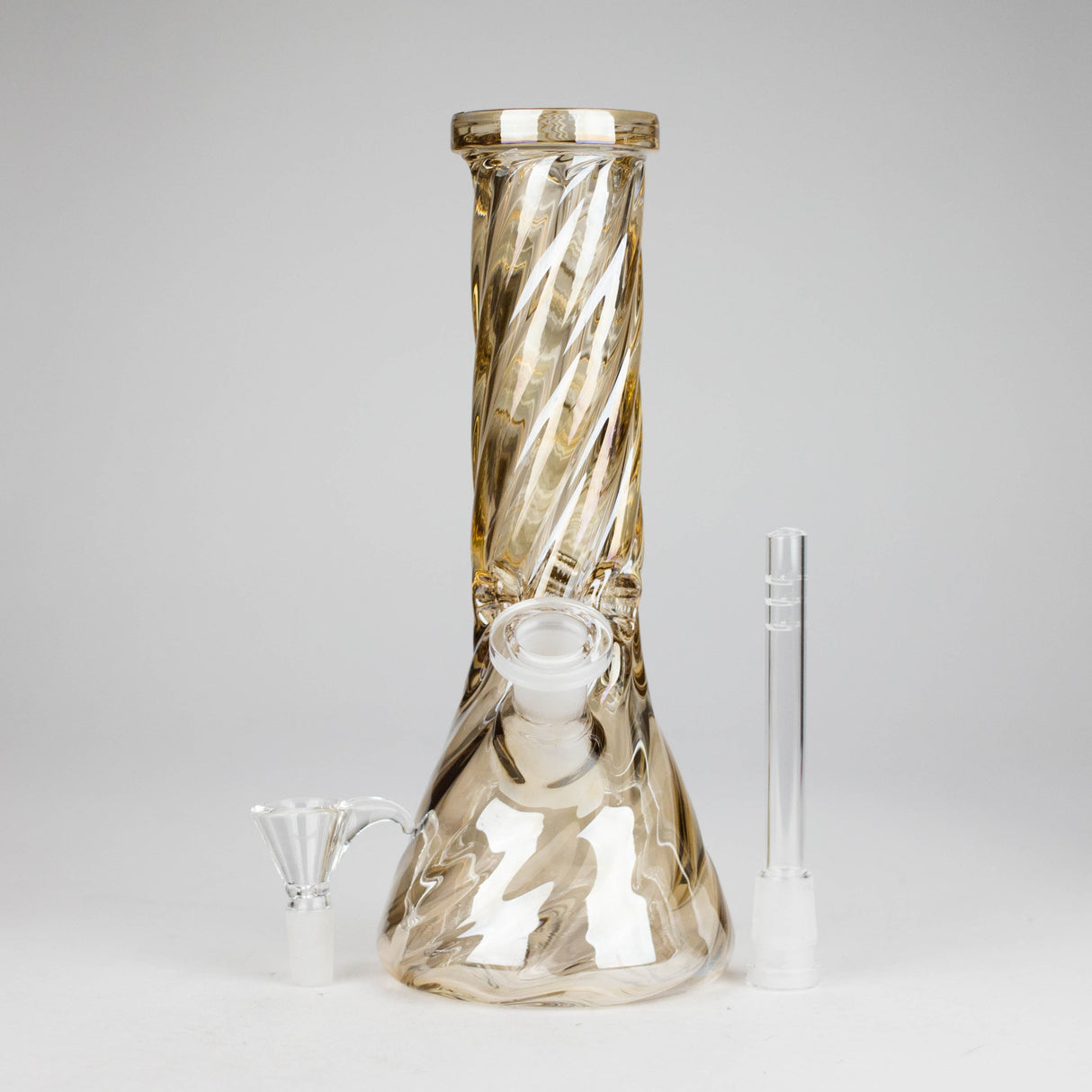 10" Twist Heavy Beaker Bong Glossy Glass Bong HALLO GLASS