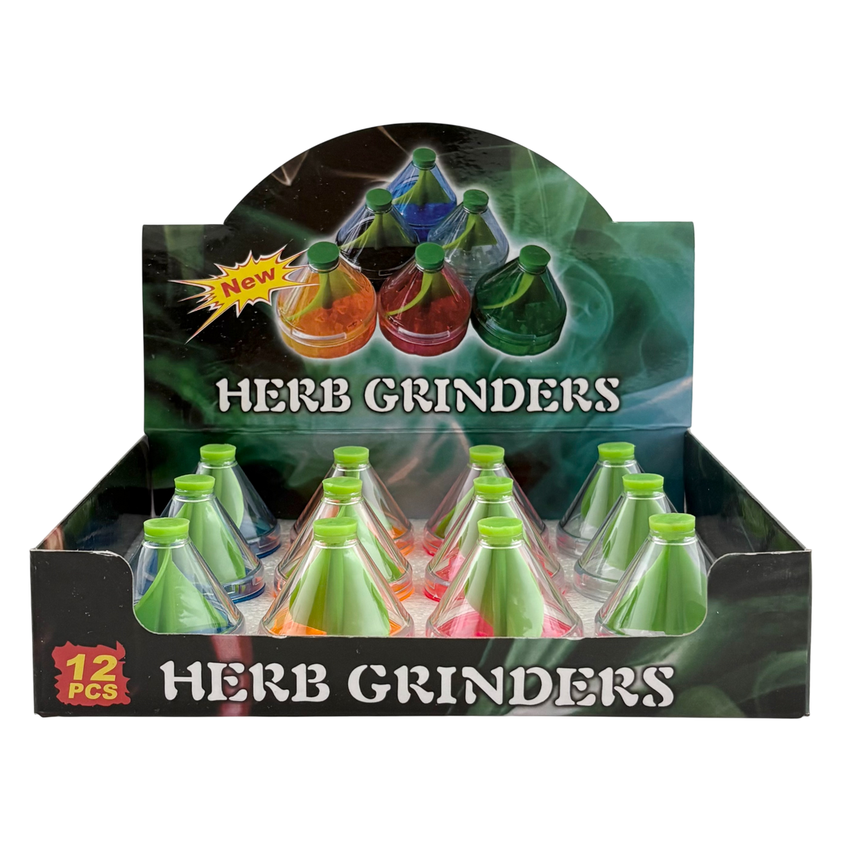 Glow-in-the-Dark Plastic Grinders Display Pack Super Supplys Inc