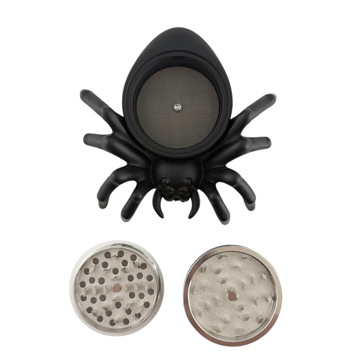 Spider Design 3-Piece Grinder Set – 6 Assorted Colors Display Pack Super Supplys Inc
