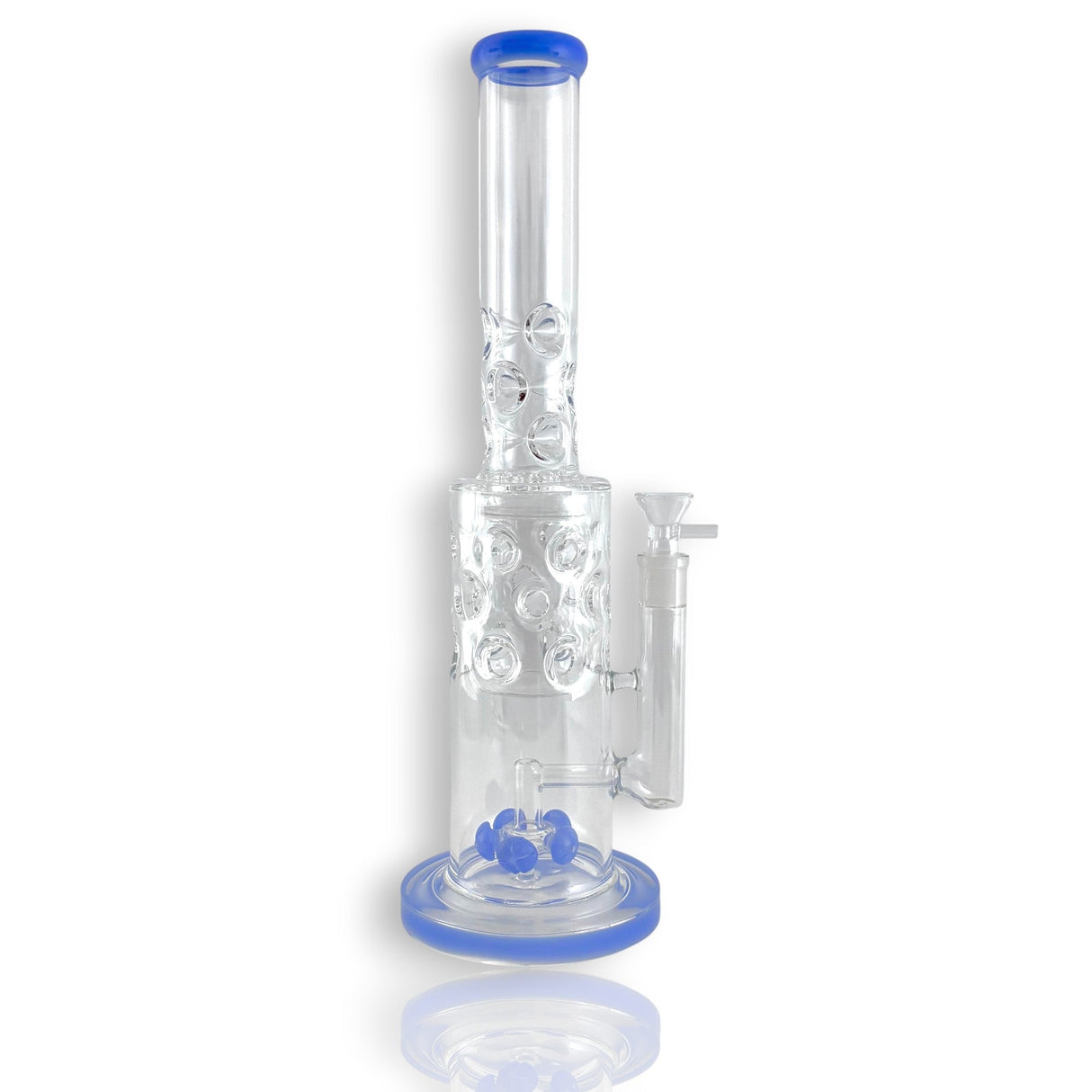 16" Straight Shooter Water Pipe with Screw Percolators Glass Bong Super Supplys Inc
