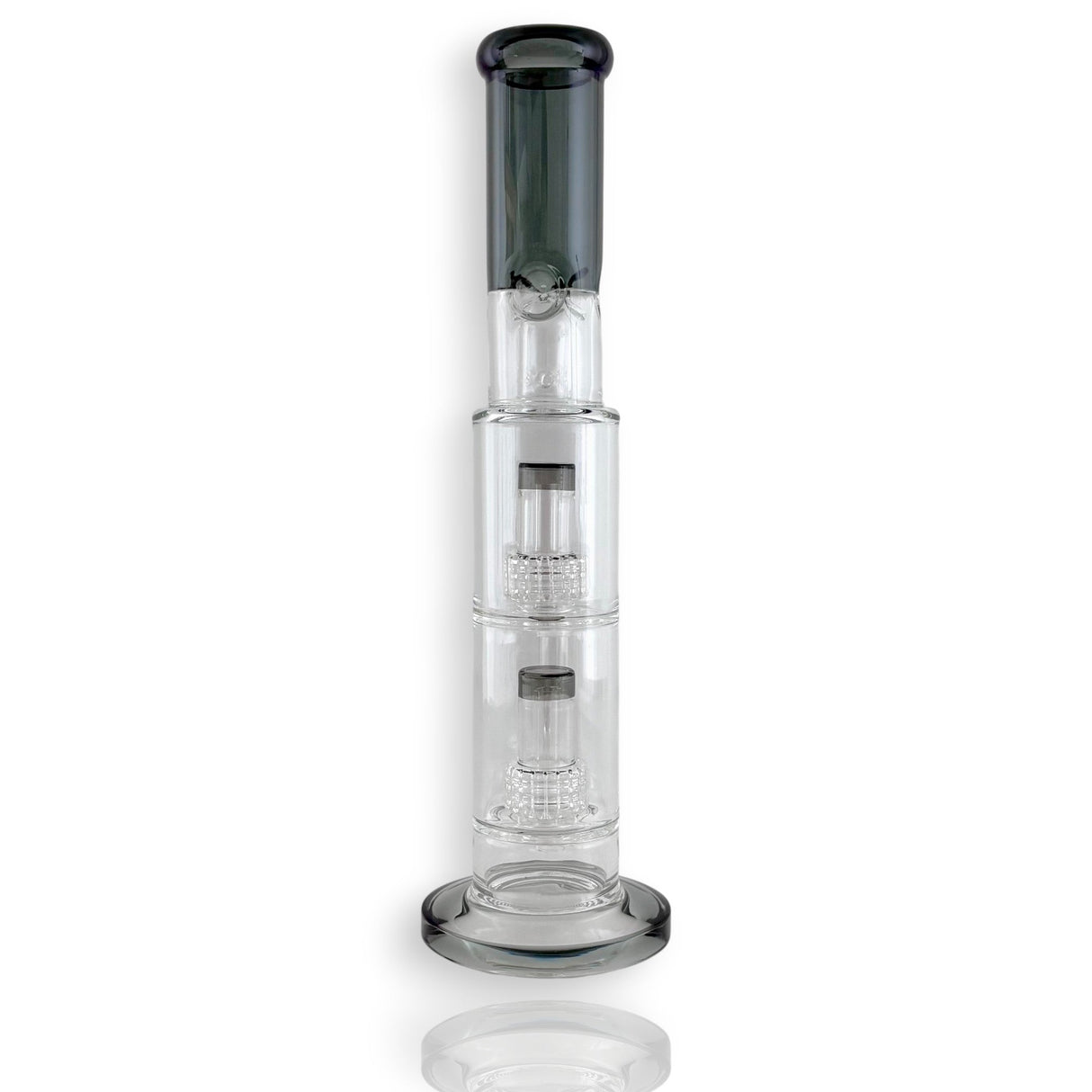 17" Straight Shooter with Dual Dome Matrix Percolators Glass Bong Super Supplys Inc