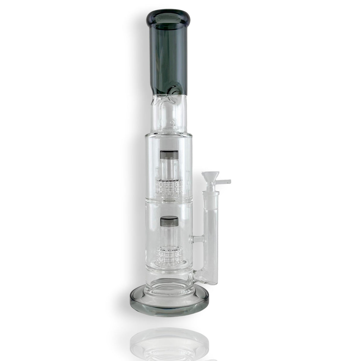 17" Straight Shooter with Dual Dome Matrix Percolators Glass Bong Super Supplys Inc