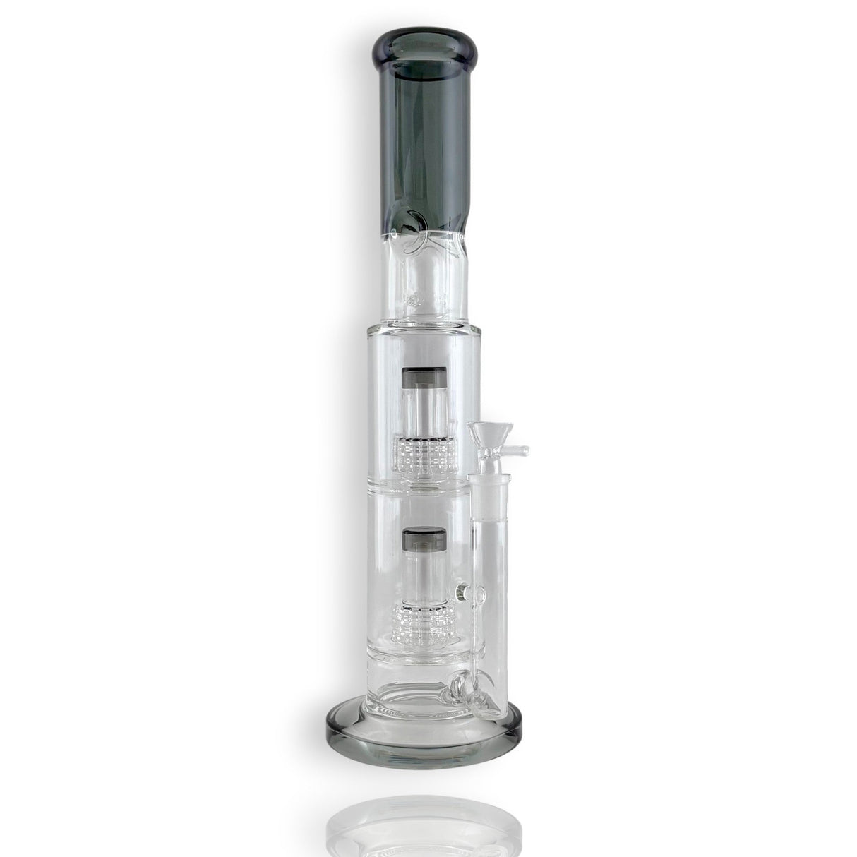 17" Straight Shooter with Dual Dome Matrix Percolators Glass Bong Super Supplys Inc