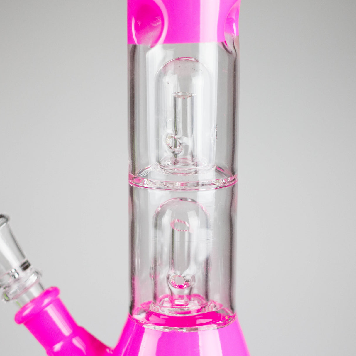 12" Double Perc Fancy Glass Water Bong – Assorted Colors Glass Bong RMG WHOLESALE