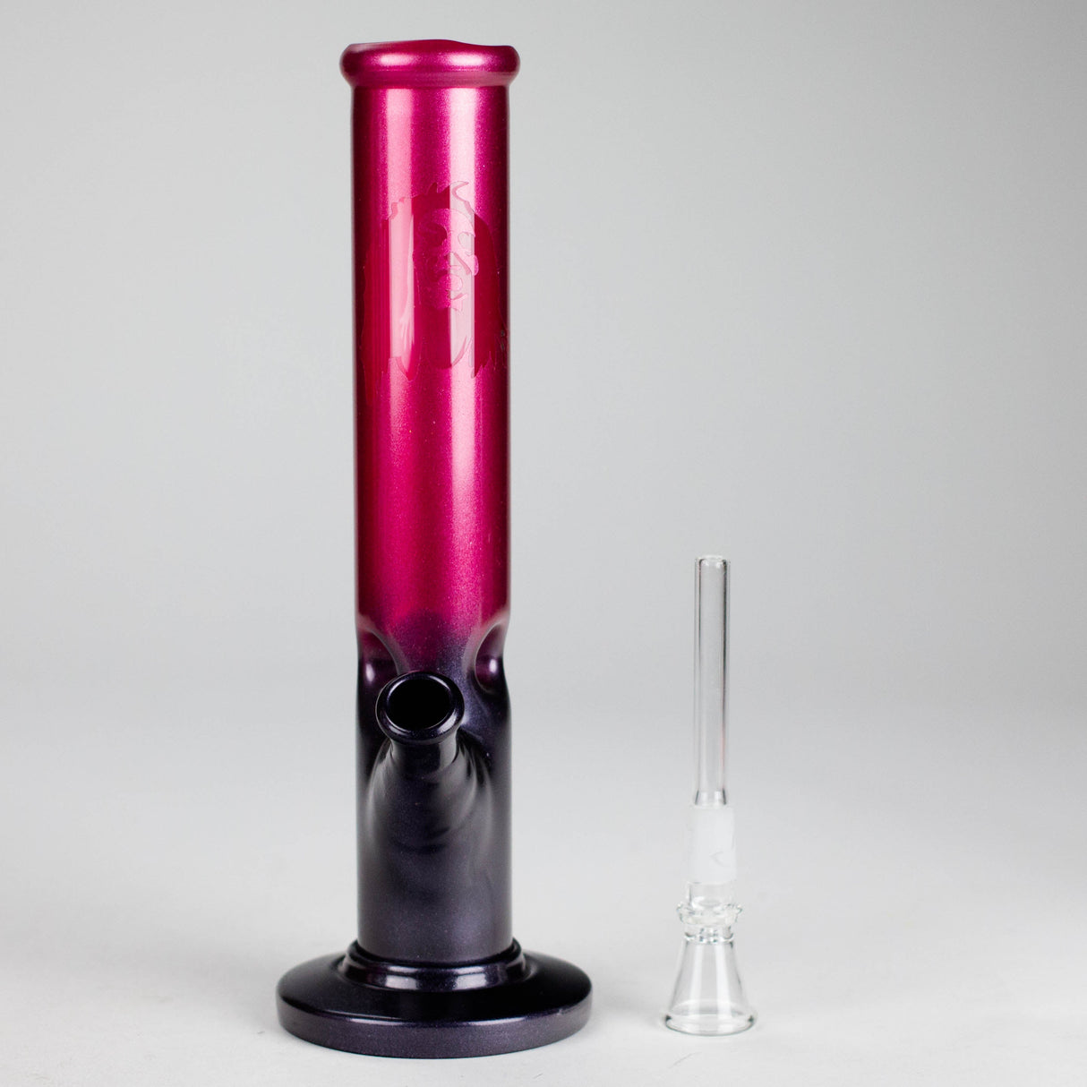 10" Shining Straight Glass Water Bong – Assorted Colors Glass Bong RMG WHOLESALE