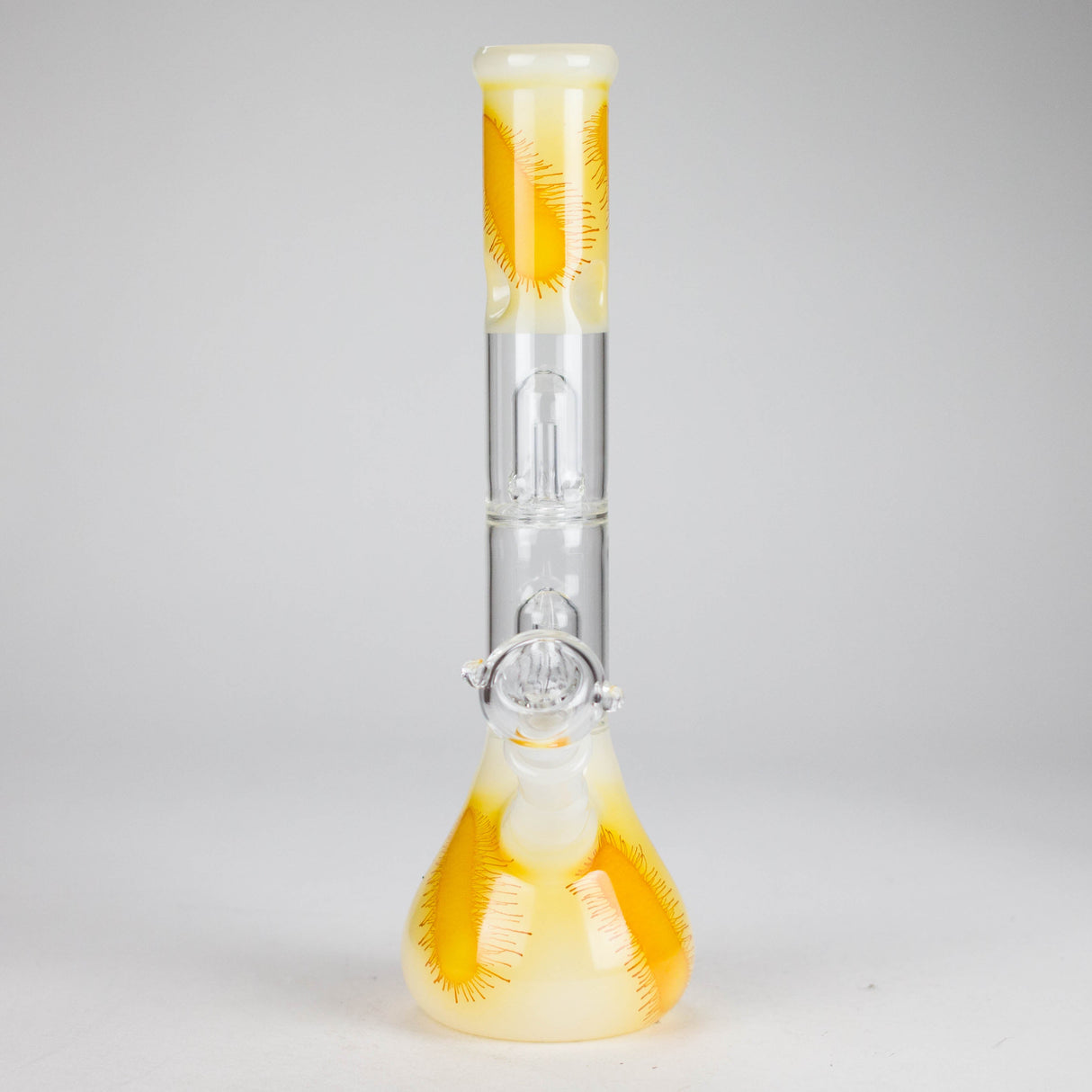 12" Double Perc Glass Water Bong – Fungus Design (Assorted Colors) Glass Bong RMG WHOLESALE