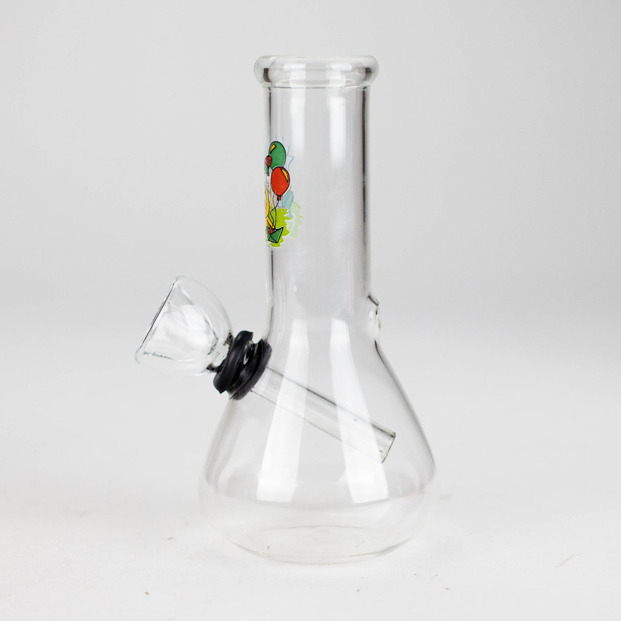 5" Glass Water Bong – Assorted Sticker Design Glass Bong RMG WHOLESALE