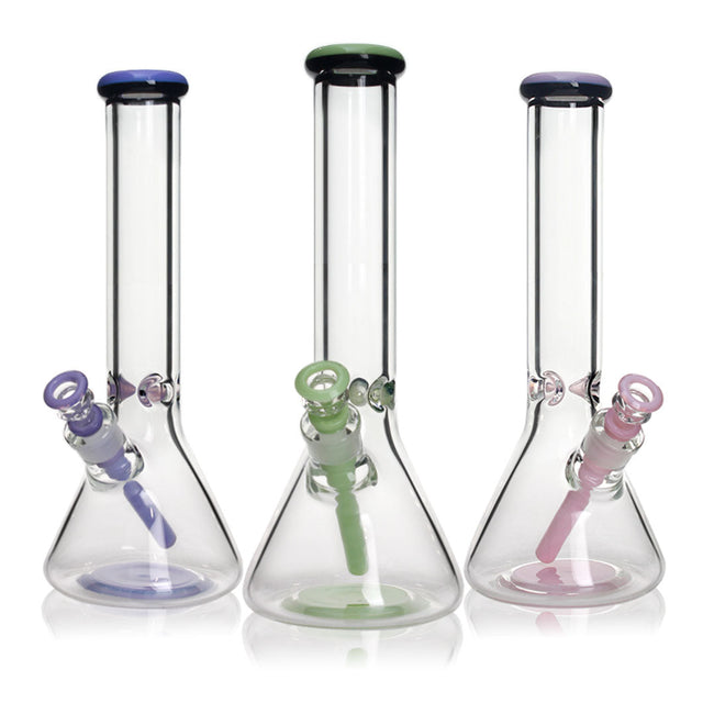 12" 9mm Ice Pinch Beaker Glass Bong Small Biz Distributors