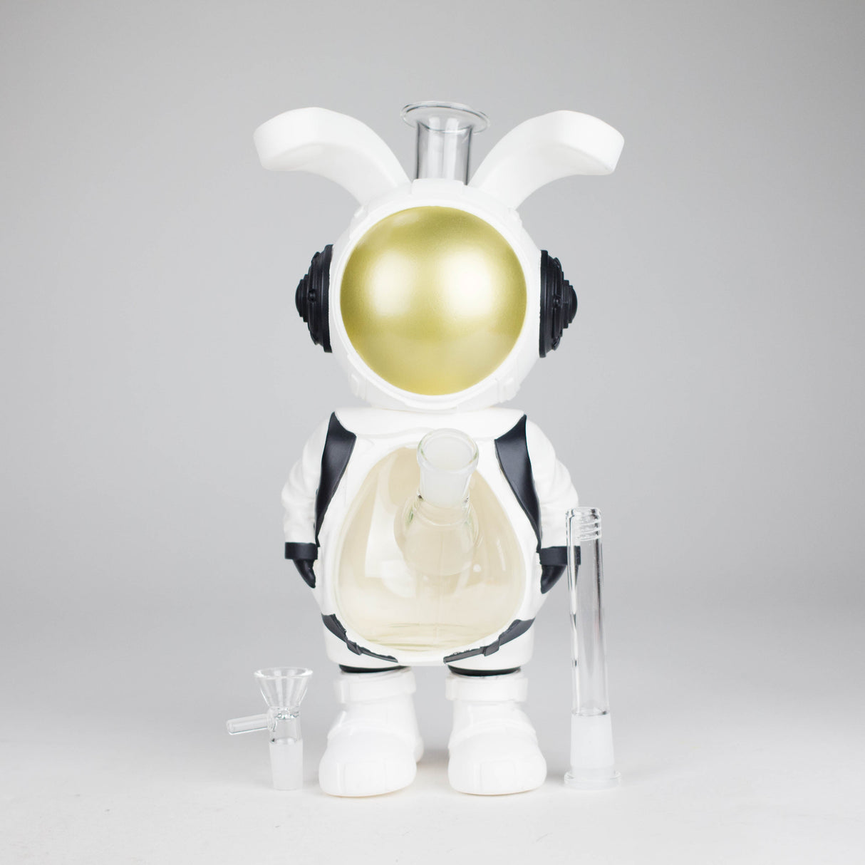 11.5" Vinyl backpack rabbit water pipe Resin · Silicone · Plastic Bong JJ Distribution