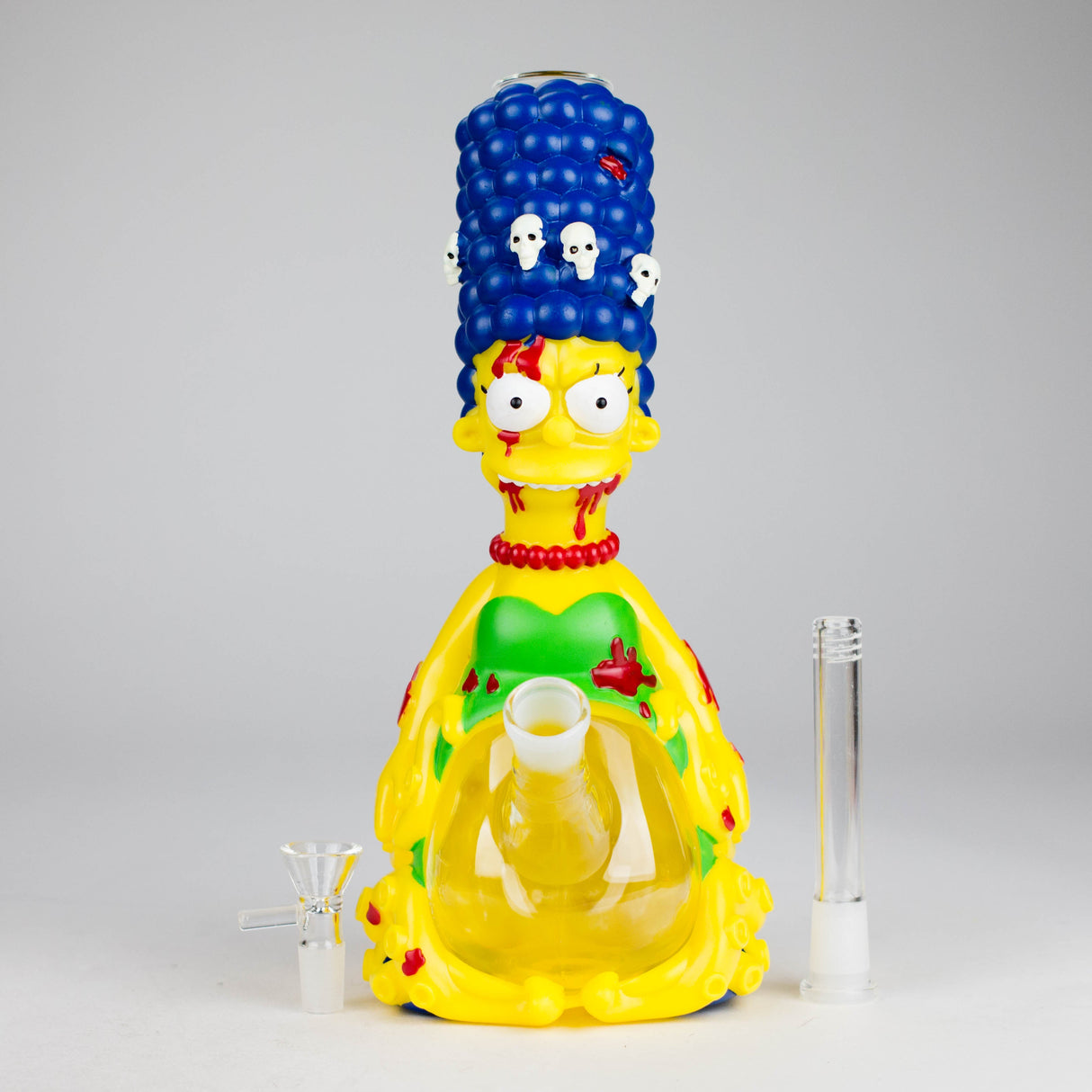 11.5" Blue Hair water pipe Resin · Silicone · Plastic Bong JJ Distribution