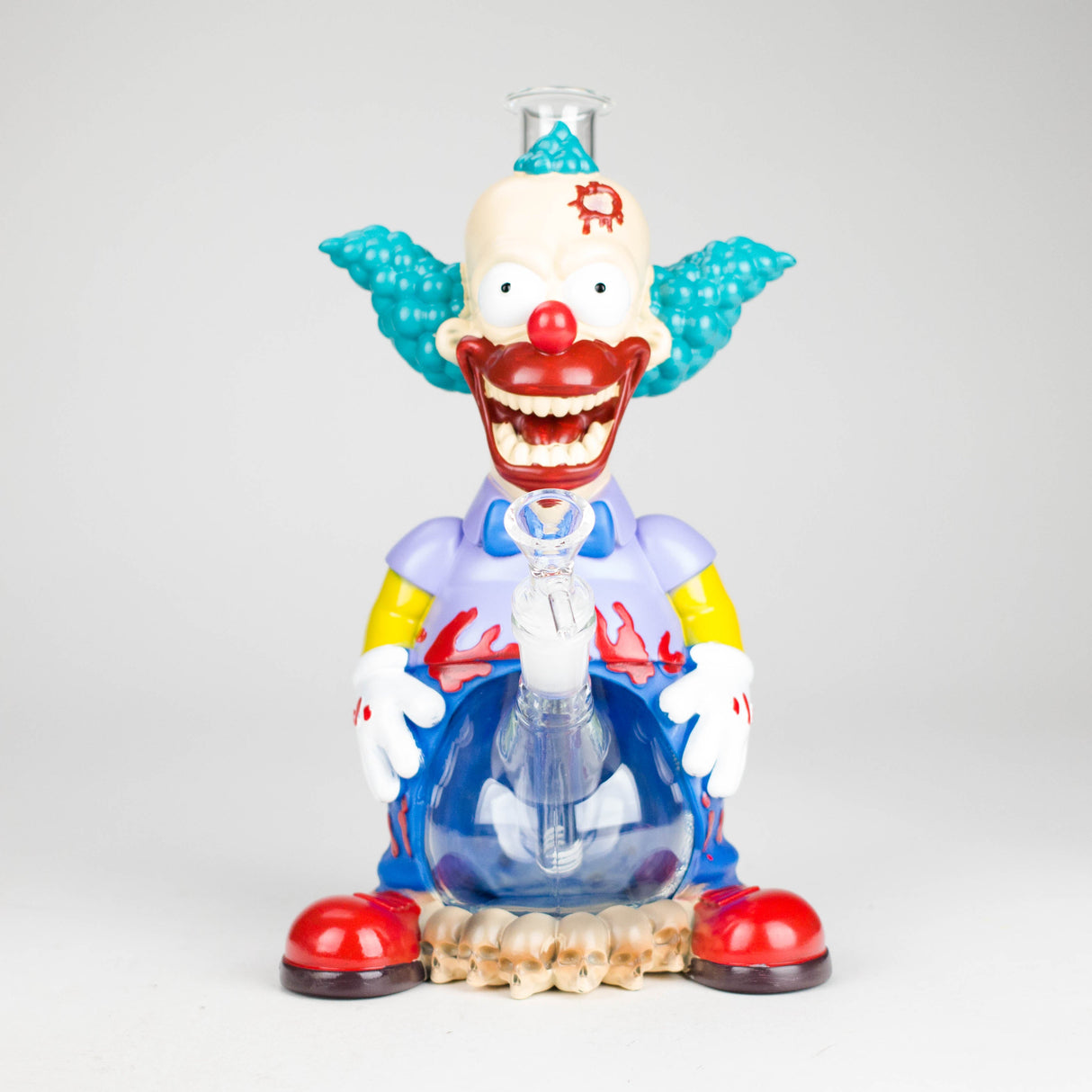 11" Circus Clown water pipe Resin · Silicone · Plastic Bong JJ Distribution