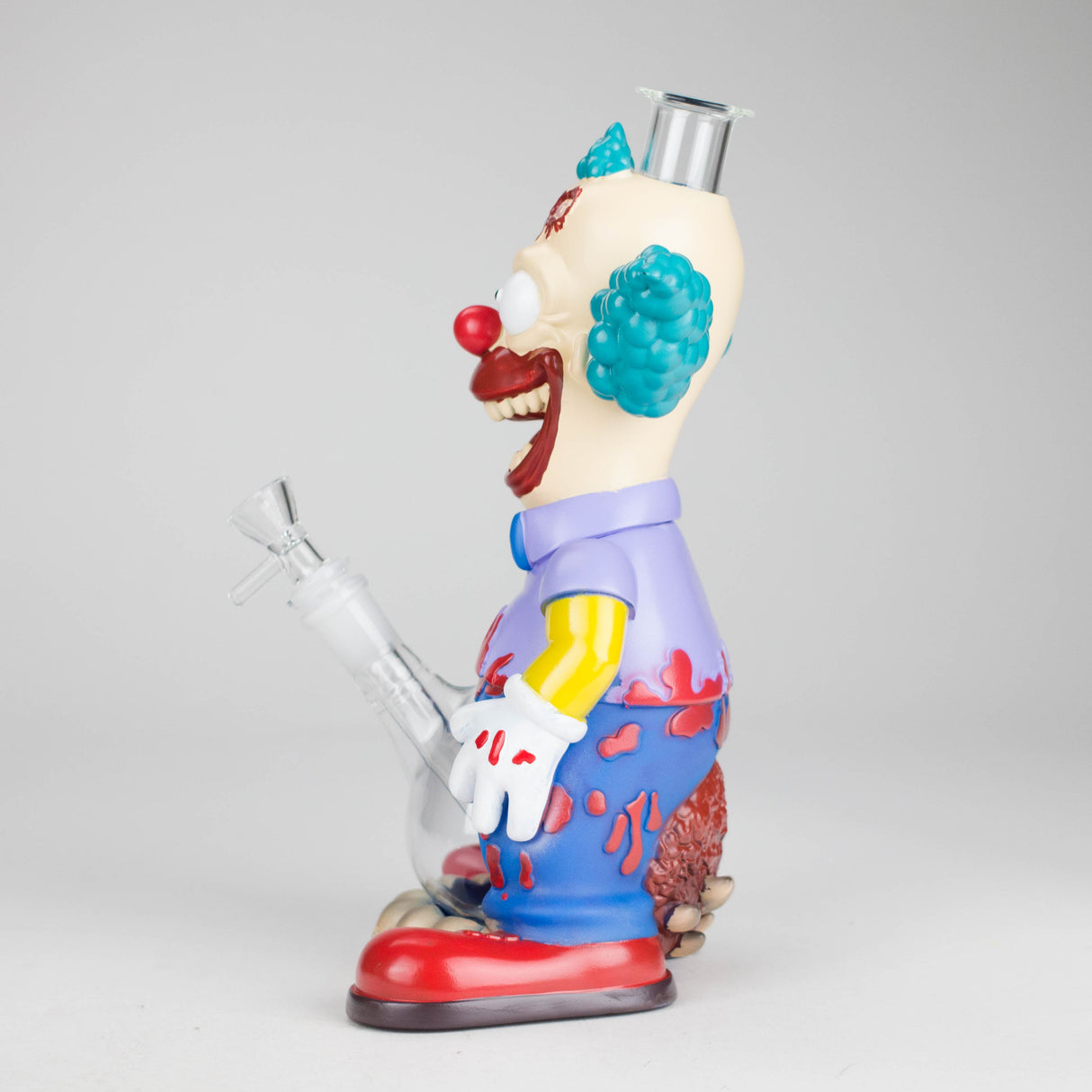 11" Circus Clown water pipe Resin · Silicone · Plastic Bong JJ Distribution