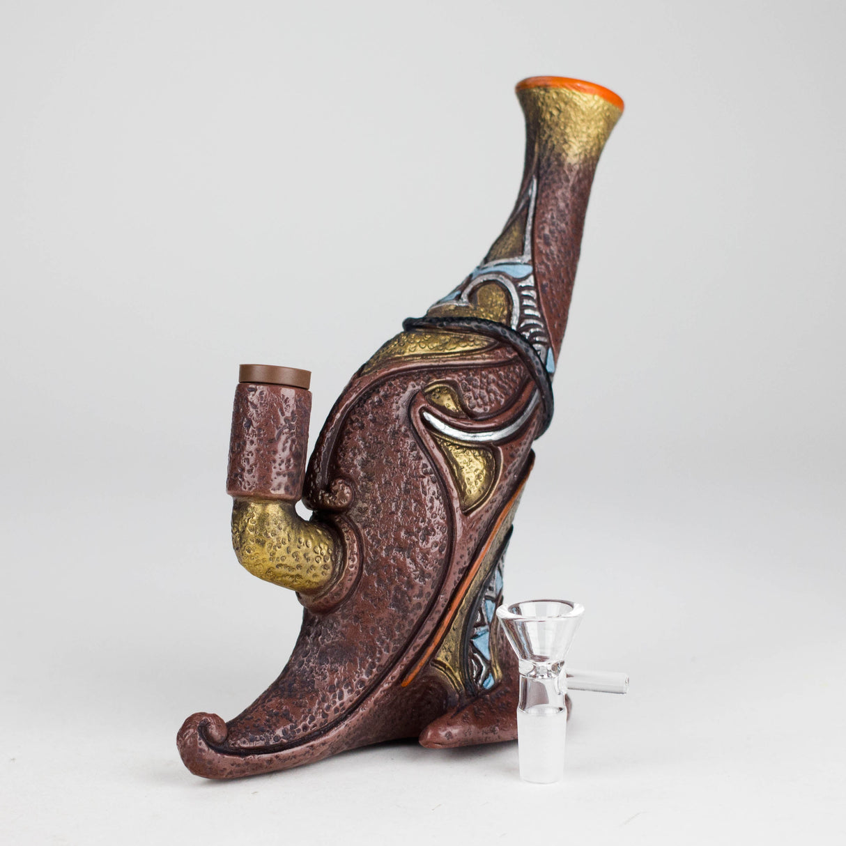7.8“ Vinyl indian elements water pipe Resin · Silicone · Plastic Bong JJ Distribution