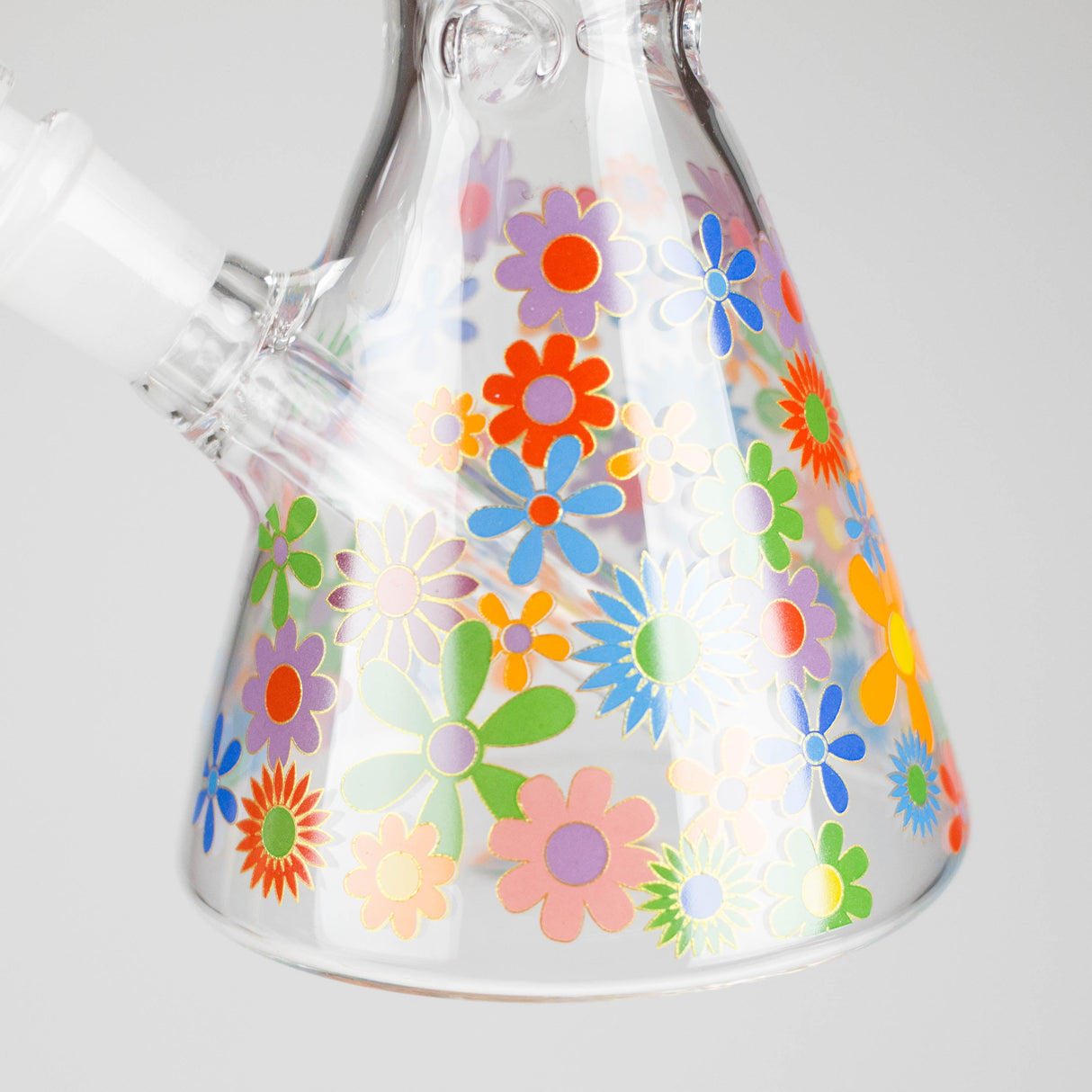 10″ Flower Design Glass Beaker Bong Glass Bong 777 Smoke