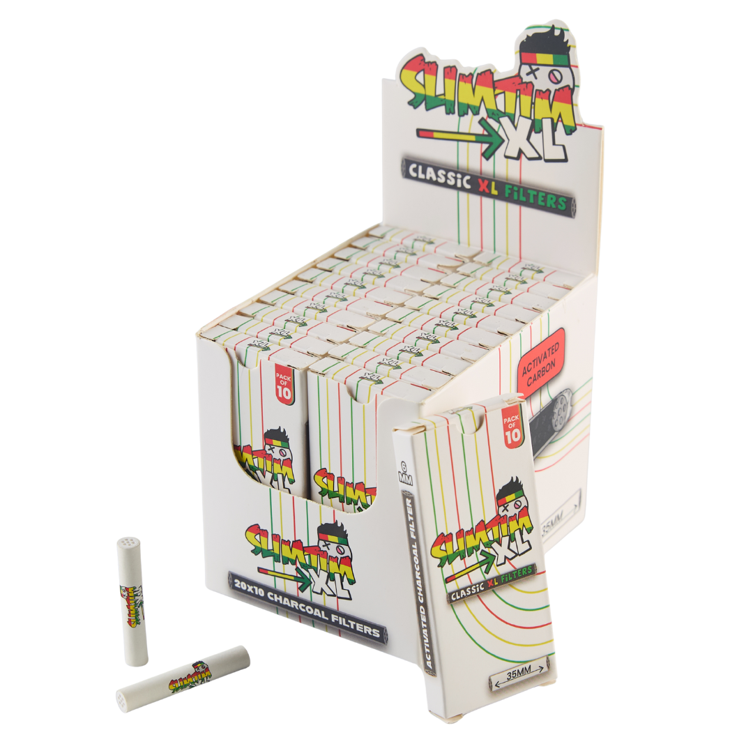 Slimjim | Classic XL Carbon Filters (6mm) (Box of 20) Filter Tip SLIMJIM