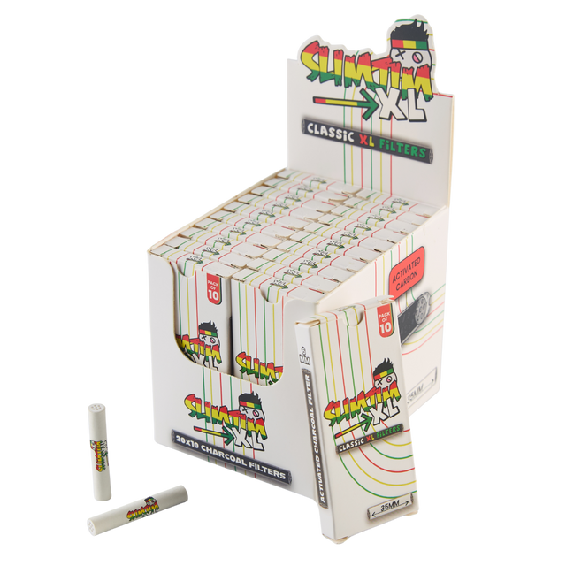 Slimjim | Classic XL Carbon Filters (6mm) (Box of 20) Filter Tip SLIMJIM