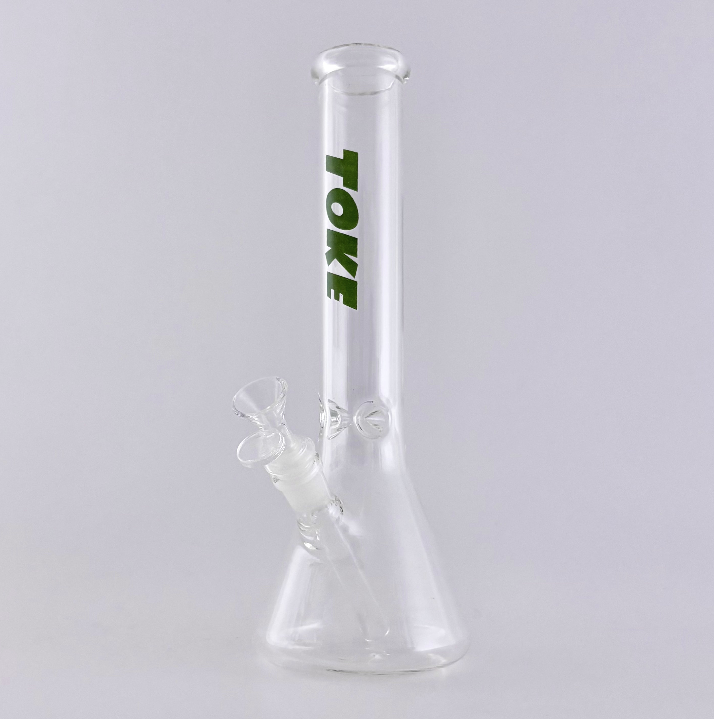 TOKE - 12" Beaker Bongs – 4mm Thick Glass Glass Bong Super Supplys Inc Green