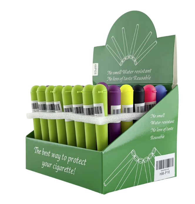 Biodegradable Plastic Joint Tubes – 120mm x 15mm (48-Piece Display) Tube Super Supplys Inc