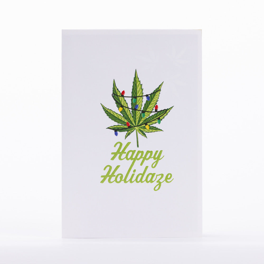 Intricate Greetings | Cannabis Leaf 3D Pop-Up Holiday Card Holiday · Anniversary Intricate Greetings Happy Holidaze