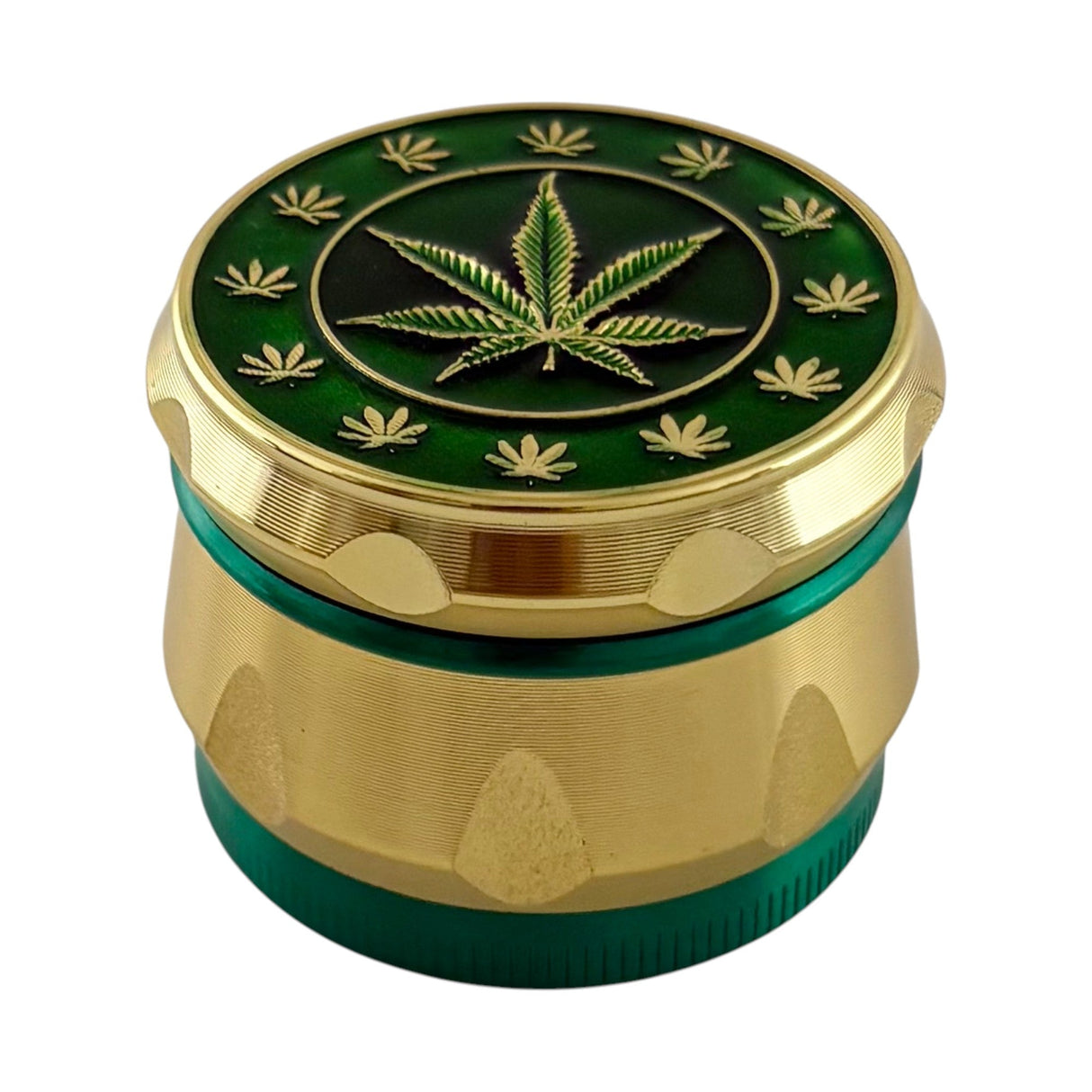 40mm 4-Part Leaf Engraving Tobacco Grinder-12CT Display Pack Super Supplys Inc