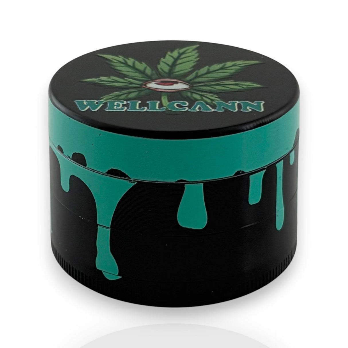 Wellcann | 4-Part Leaf Design Grinders – 50mm-12CT Display Pack Super Supplys Inc