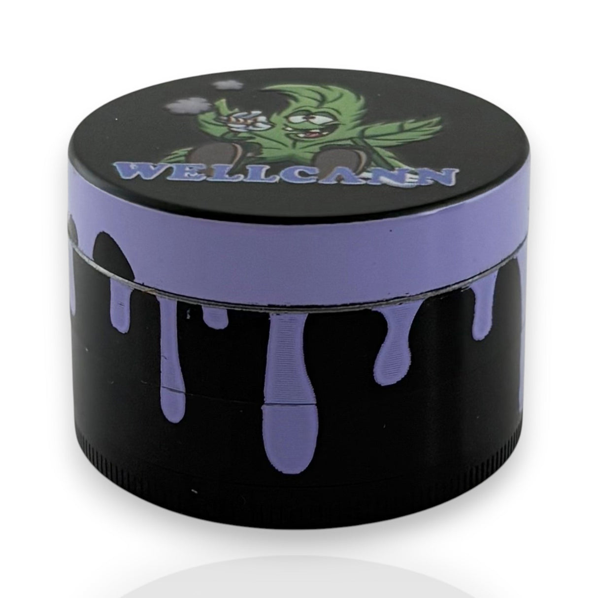 Wellcann | 4-Part Leaf Design Grinders – 50mm-12CT Display Pack Super Supplys Inc