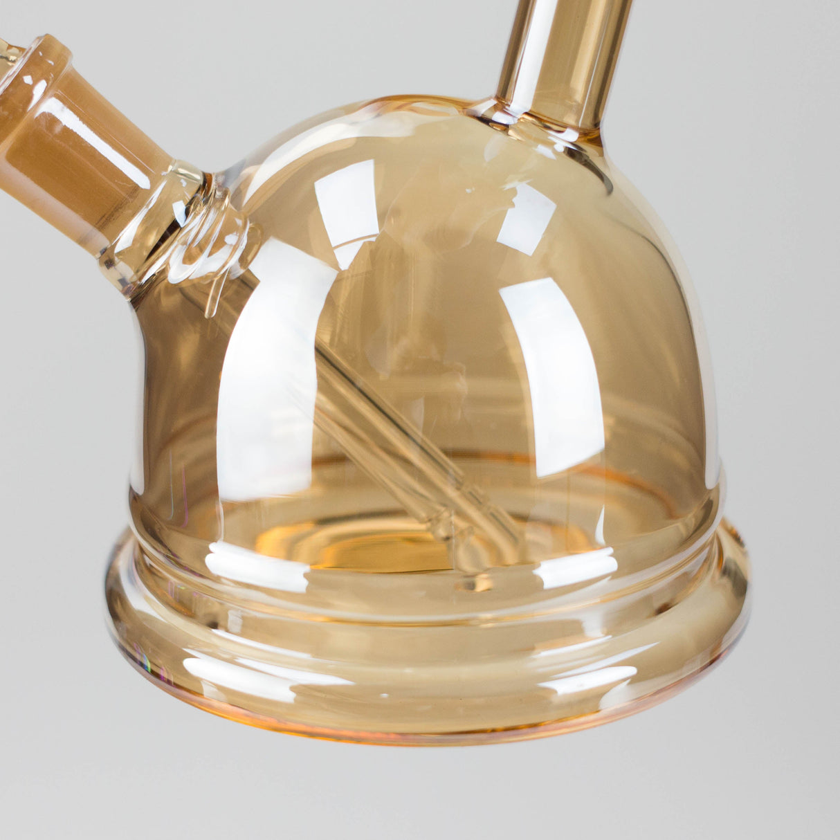 7" Solid Color Electroplate Glass Bubbler Glass Bong 777 Smoke