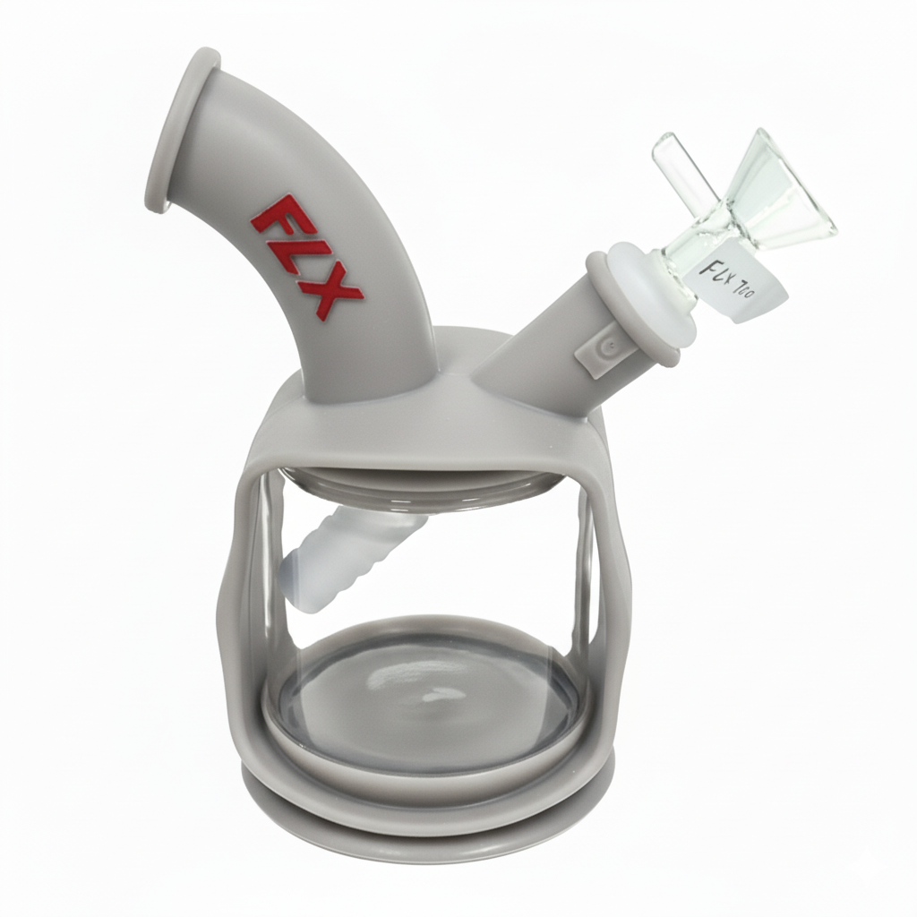 FLX | G700 - 6" Silicone Dekatron Bong Resin · Silicone · Plastic Bong Bestfive Enterprise Ltd. Gray