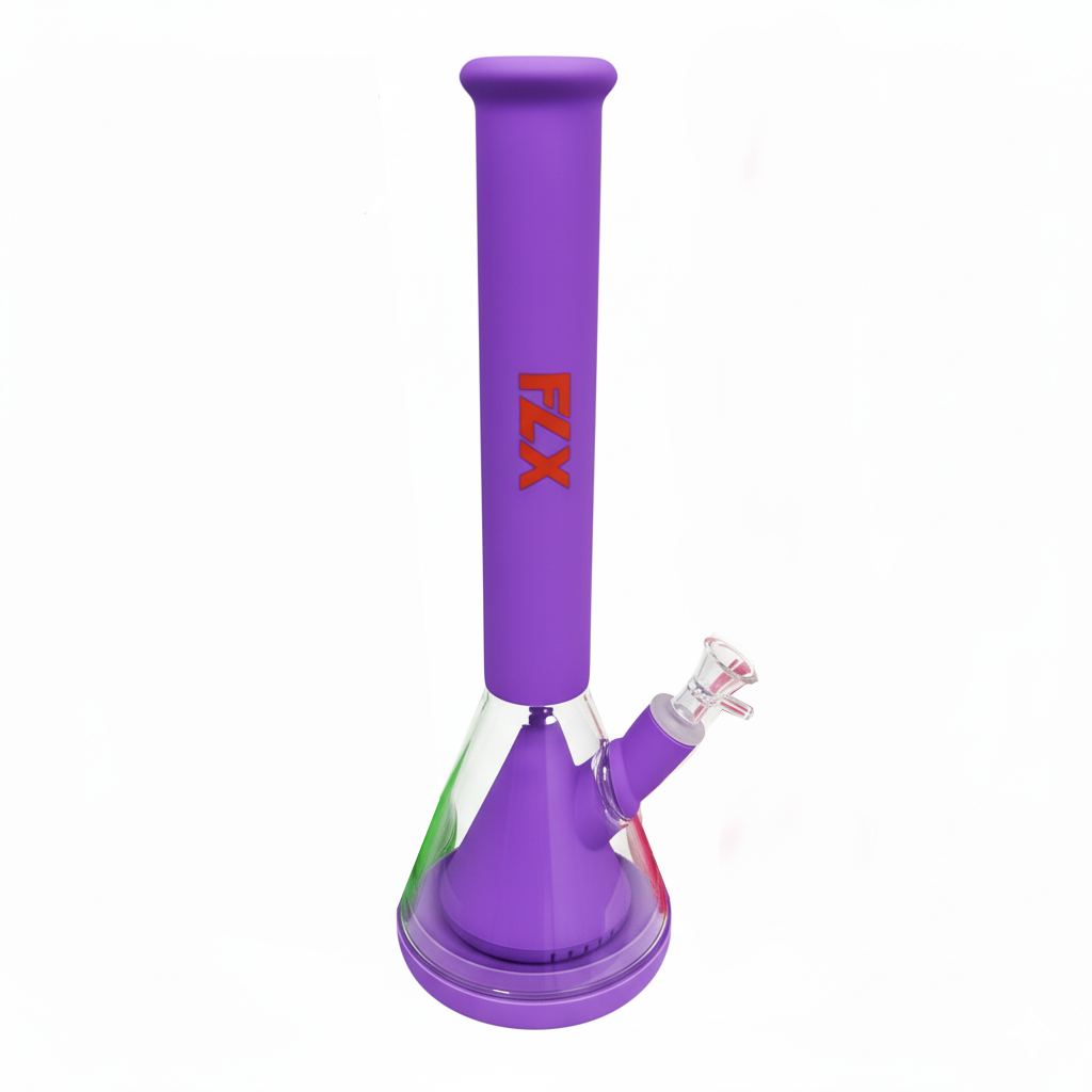 FLX | G600 – 14″ Silicone Condenser Bong Resin · Silicone · Plastic Bong Bestfive Enterprise Ltd. Purple