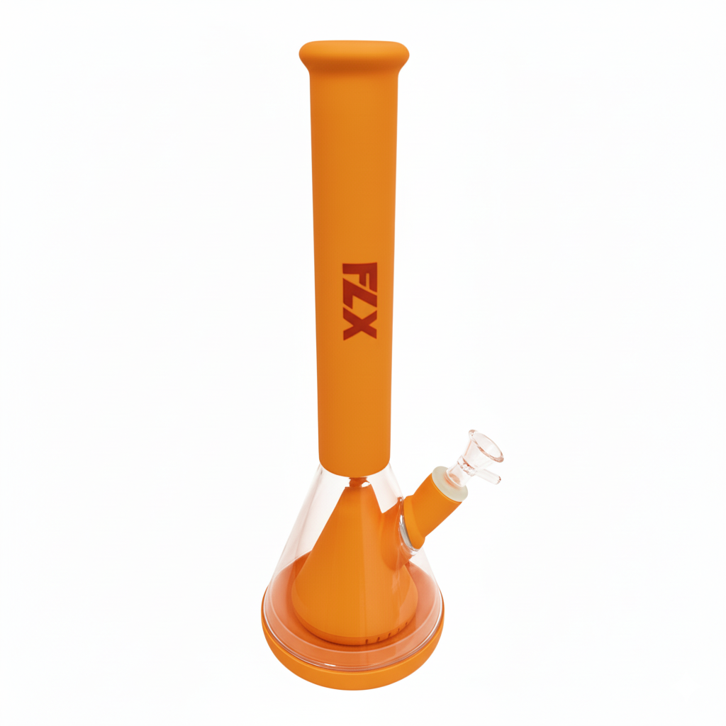 FLX | G600 – 14″ Silicone Condenser Bong Resin · Silicone · Plastic Bong Bestfive Enterprise Ltd. Orange