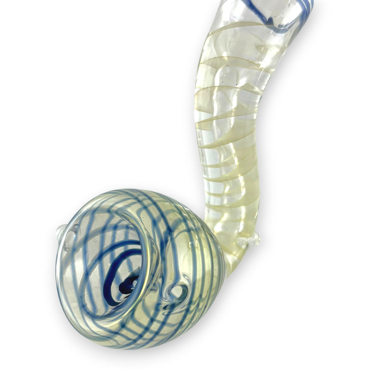 4" Spiral Sherlock Glass Pipe-2CT Glass Pipe Super Supplys Inc