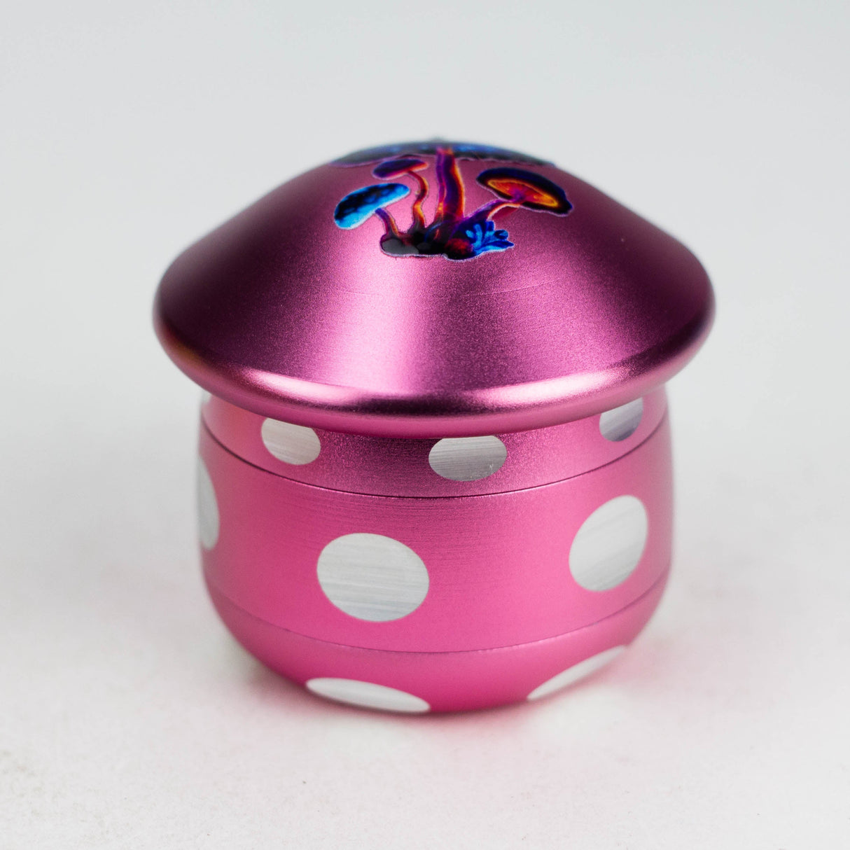 Aluminum Mushroom Grinder 4 Layers Regular Grinder 777 Smoke Pink
