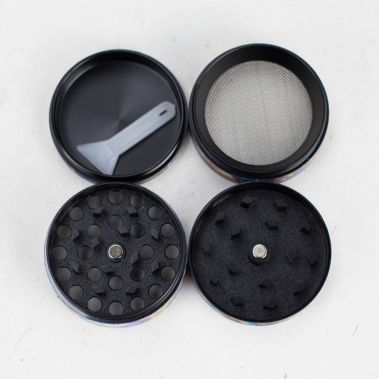 1.5" Mushroom Design Metal Grinder 4 Layers Box of 12