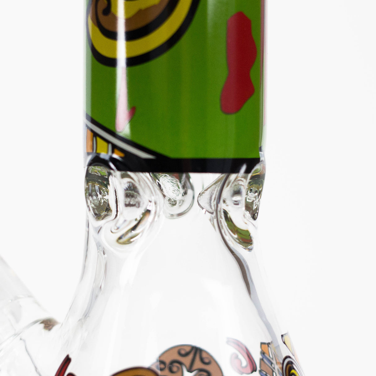 14" 7mm Glass Bong With Abstract Art Design Glass Bong 777 Smoke