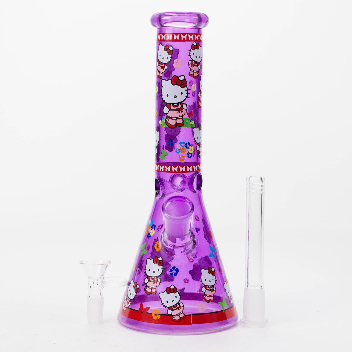 10" Glass Beaker Bong With New Kitty Design Glass Bong 777 Smoke