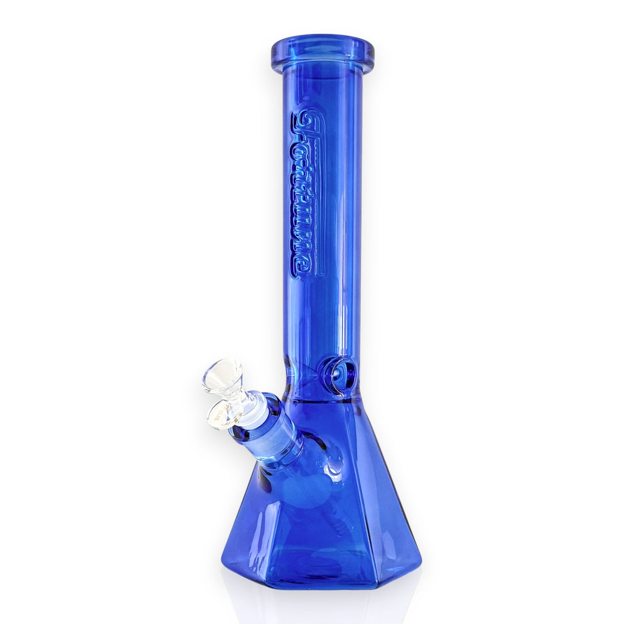 Fortune | 14" Hexagon Base Beaker Bong Glass Bong Fortune Blue