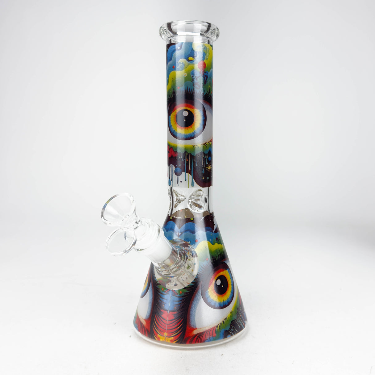 10″ Eyes Design Glass Beaker Water Pipe Glass Bong 777 Smoke Design4