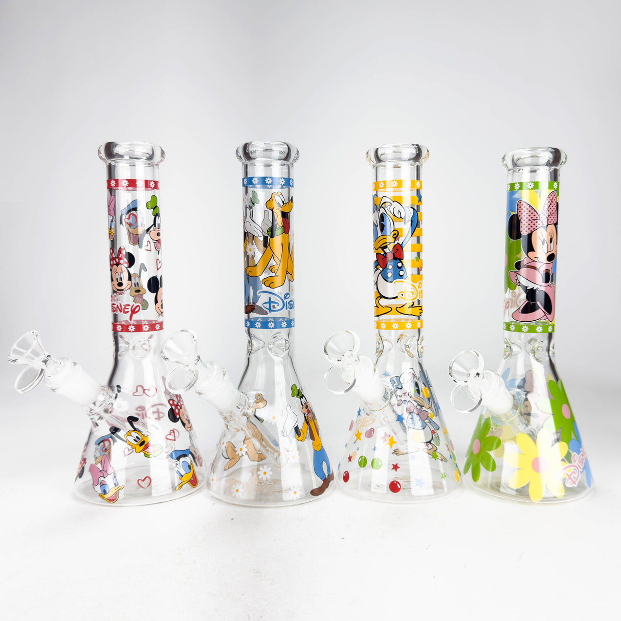 10" Carton Duck Design Glass Beaker Bong Glass Bong 777 Smoke