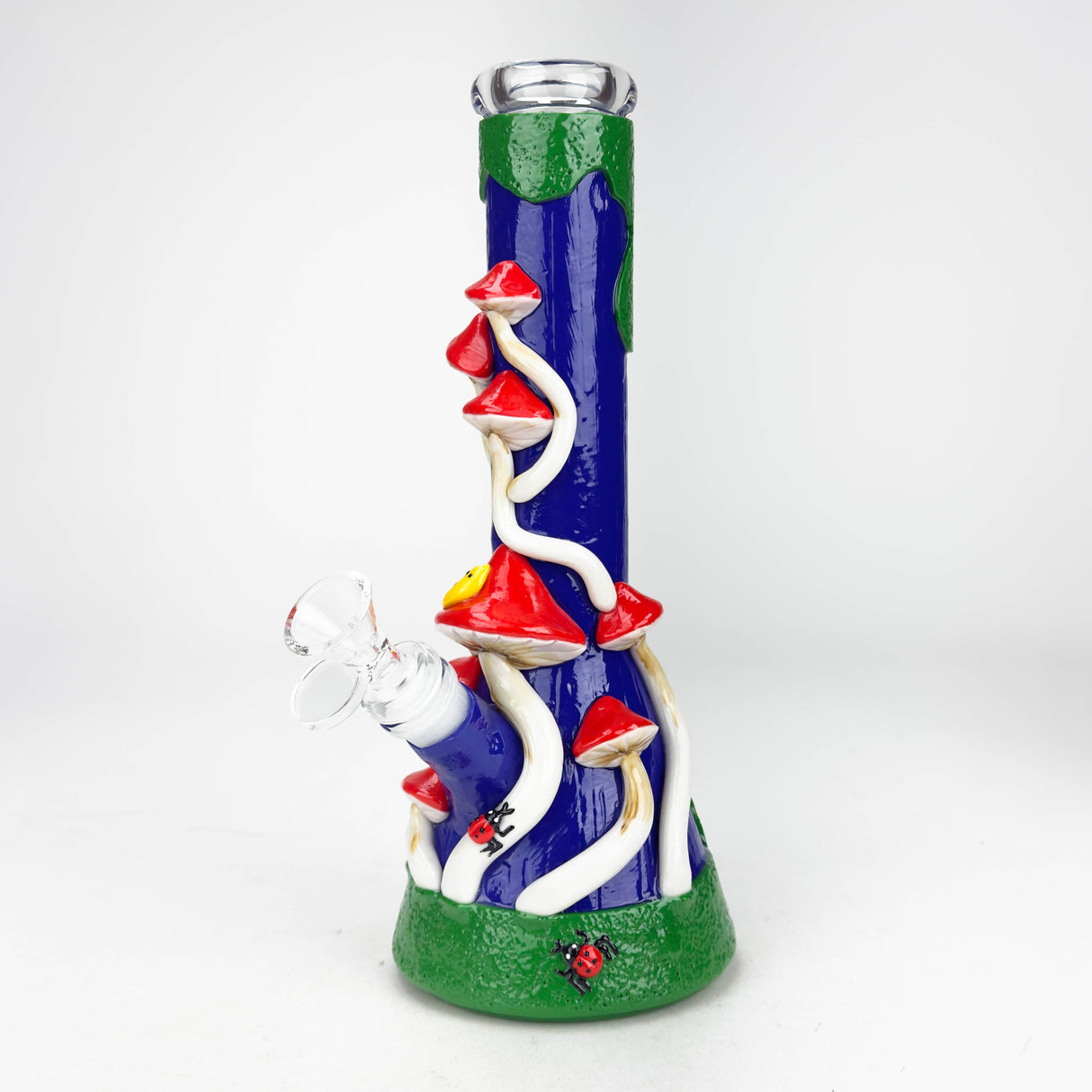 10" 3D Mushroom Design Glass Beaker Bong