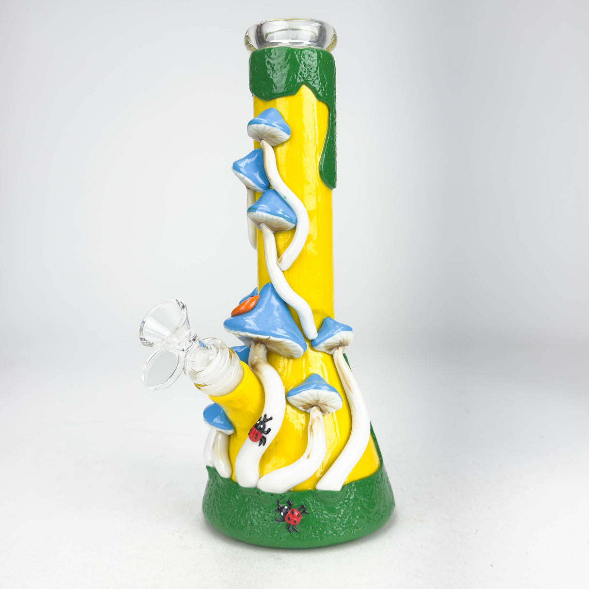 10" 3D Mushroom Design Glass Beaker Bong