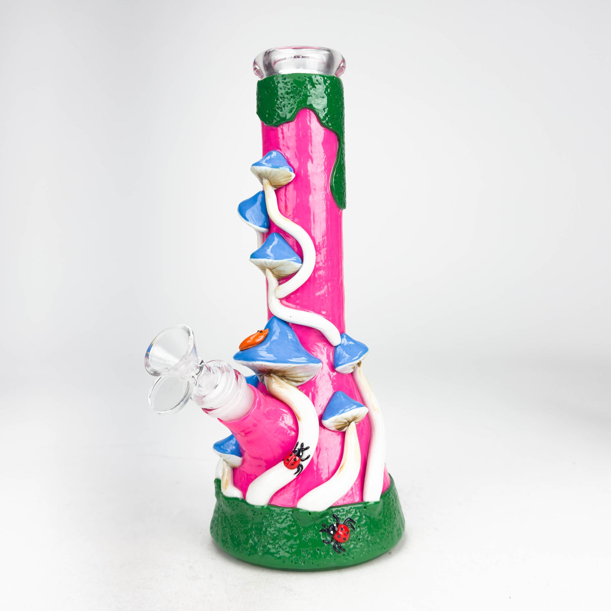 10" 3D Mushroom Design Glass Beaker Bong