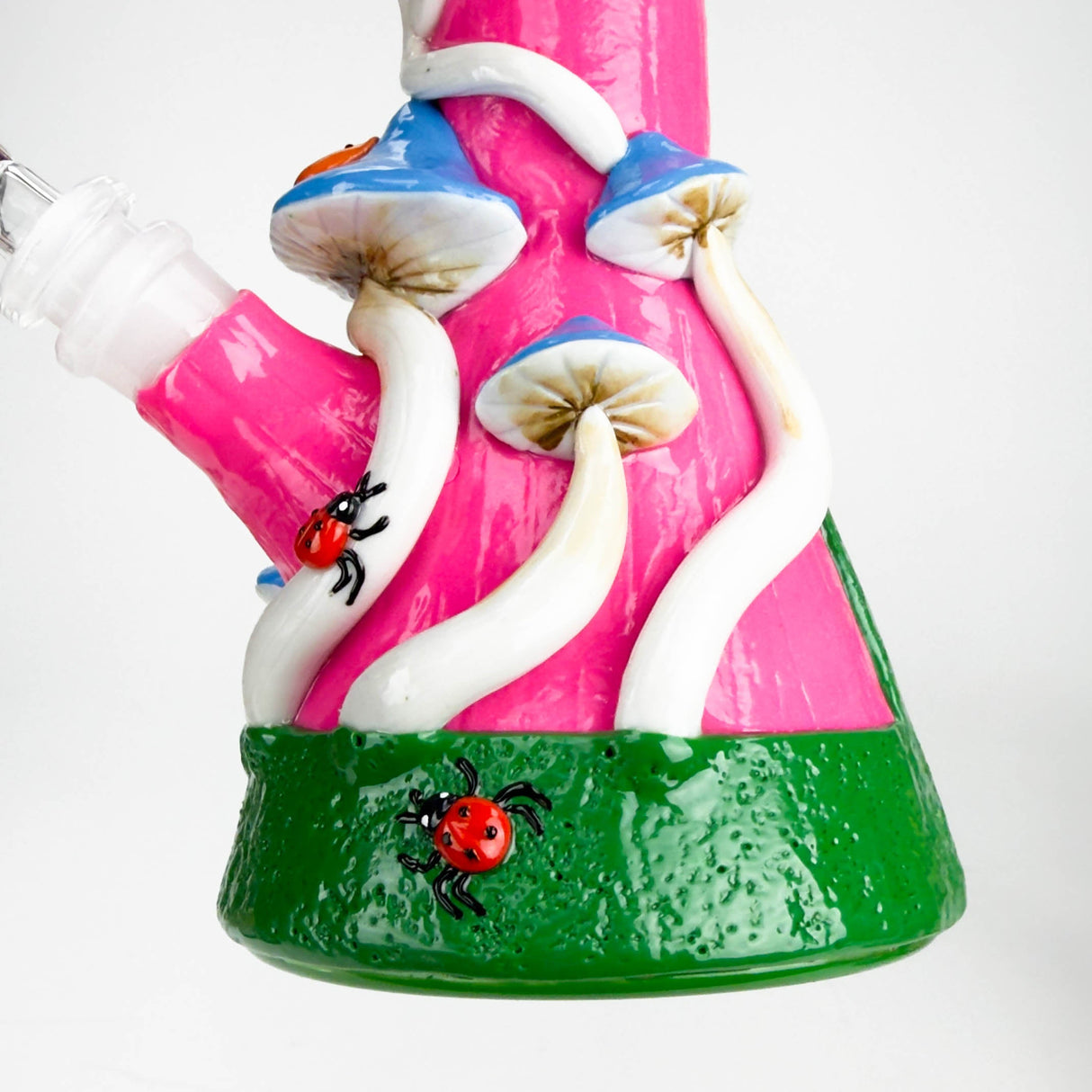 10" 3D Mushroom Design Glass Beaker Bong