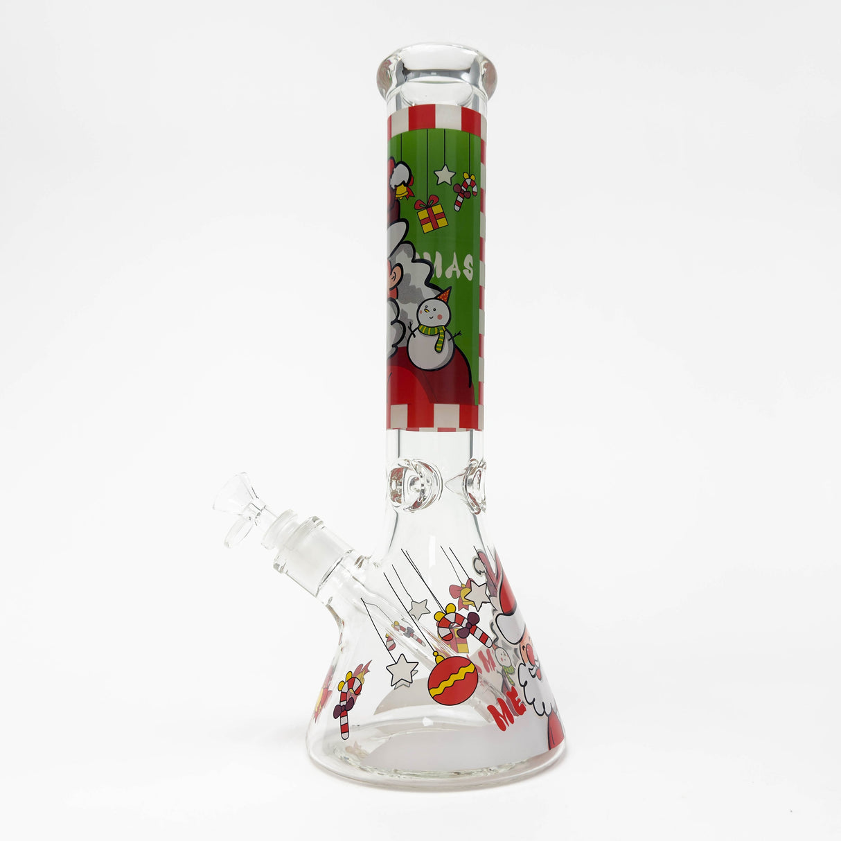 14" Holiday Series 7mm Thick Glass Water Bong – Glow in the Dark Glass Bong LEHIGH WHOLESALE