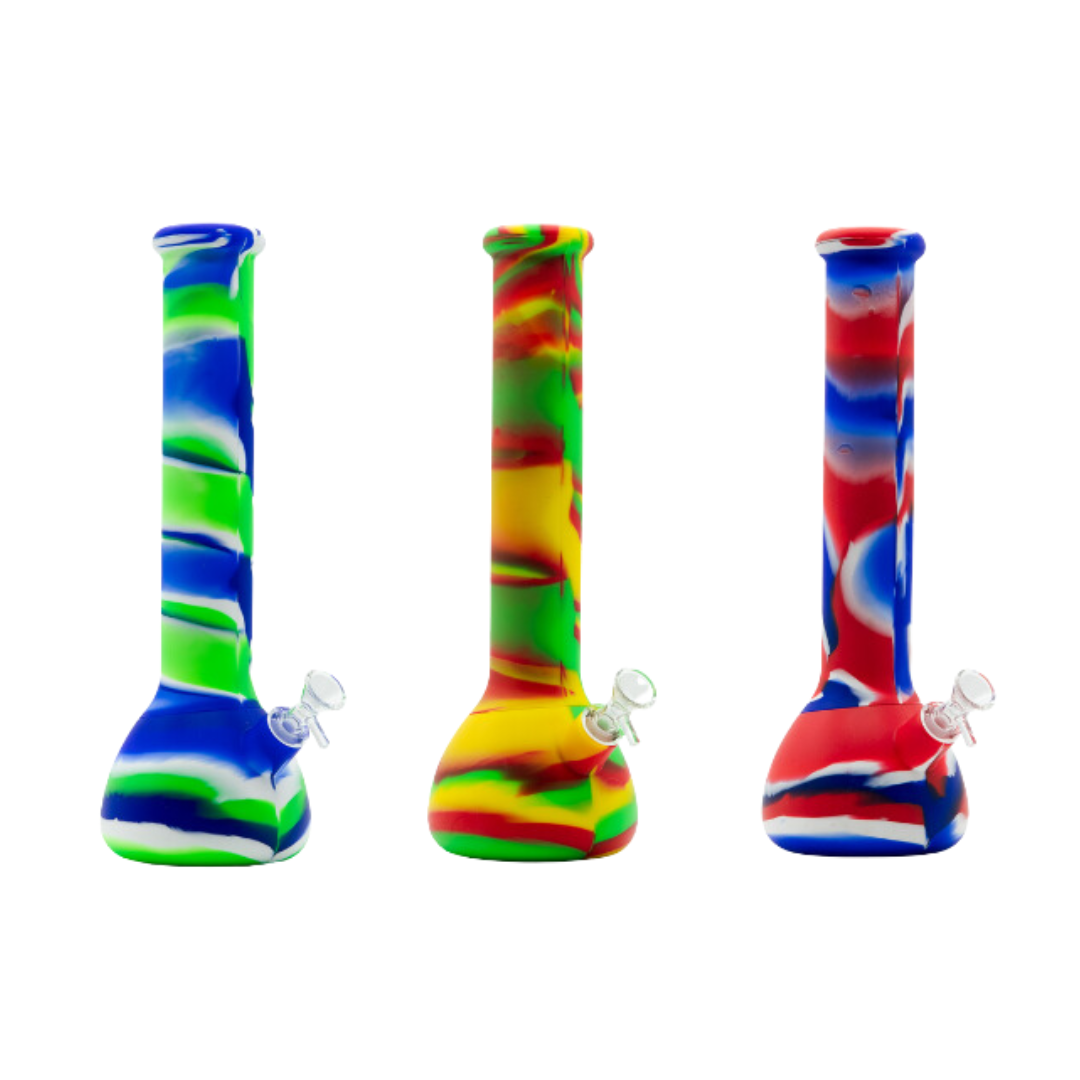12.5" Silicone Beaker – Assorted Colors | Durable, Flexible & Travel-Ready Resin · Silicone · Plastic Bong Small Biz Distributors