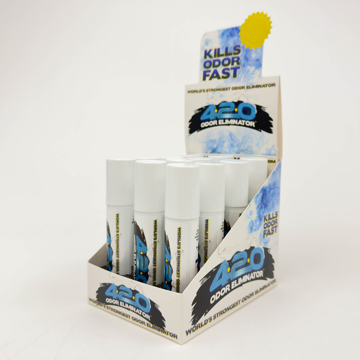 420 ODOR ELIMINATOR™ | 420 NEW CAR BLUE SPRAY – Box of 12 (1 oz) Odour Eliminator Spray LEHIGH WHOLESALE