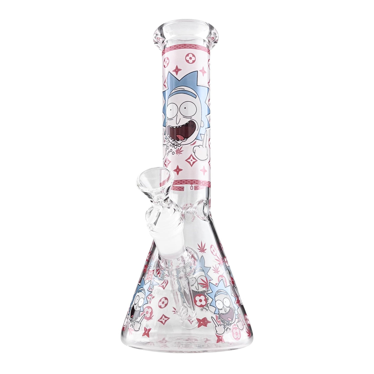 10" Animated Art Beaker Bong Series – 4mm Thick Glass Glass Bong Super Supplys Inc Red