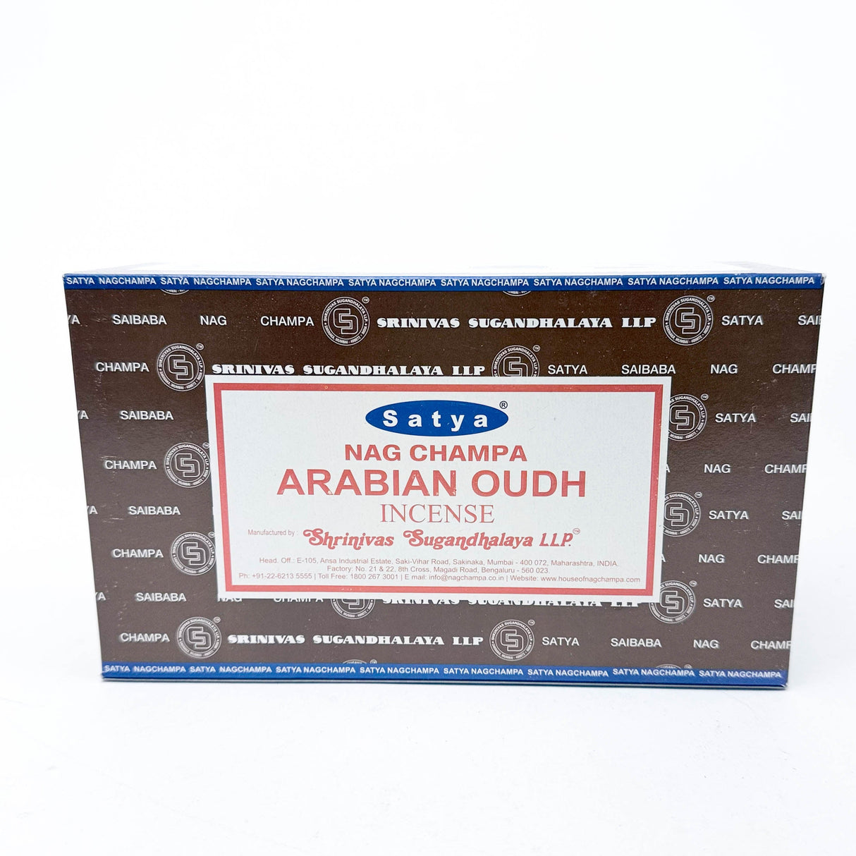 SATYA | Nag Champa Incense 15g Box of 12 Incense LEHIGH WHOLESALE ARABIAN OUGH