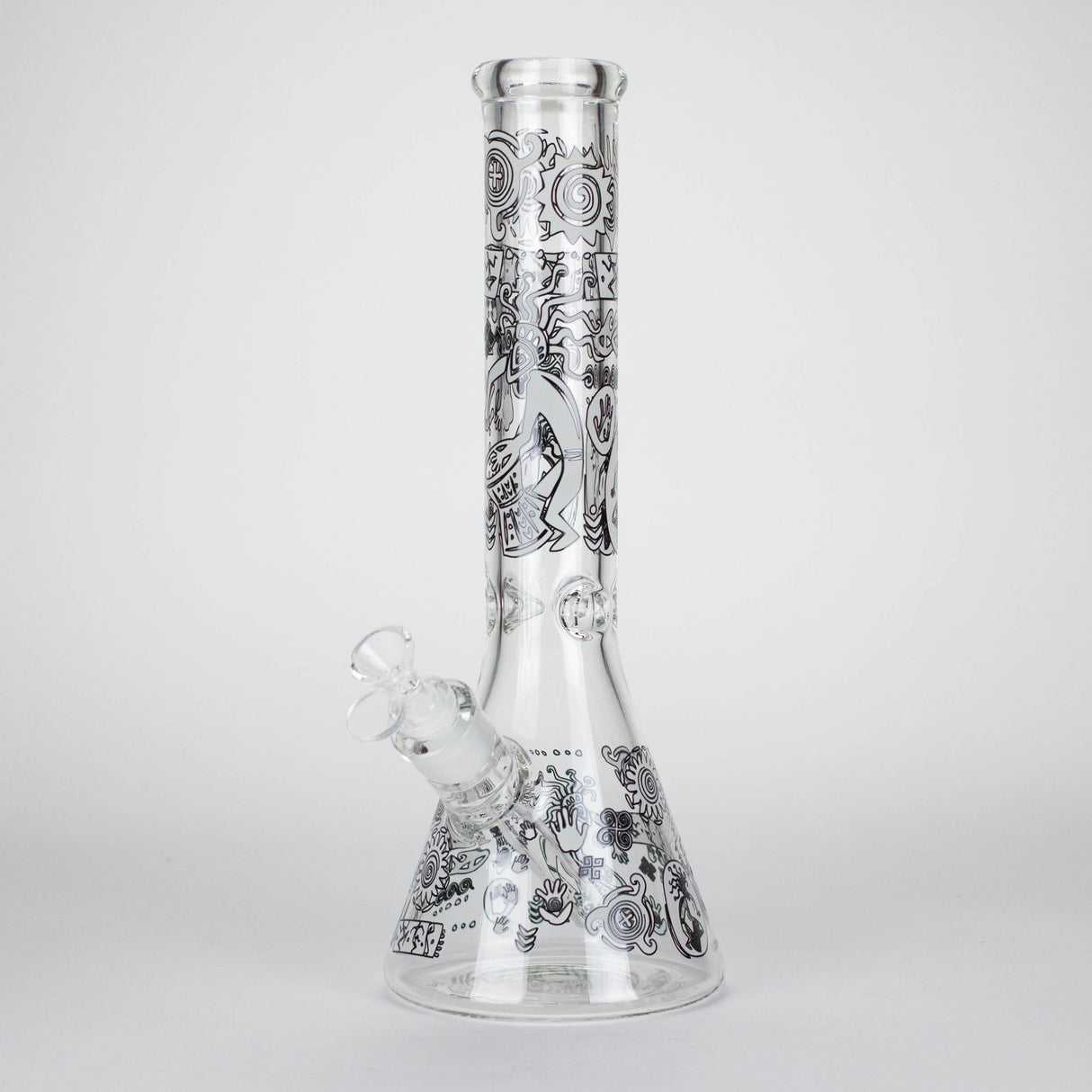 14" 7mm Thick Glass Water Bong – Glow in the Dark Beaker Bong Glass Bong LEHIGH WHOLESALE FTGBLL01